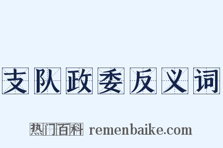 支队政委反义词是什么意思的图片